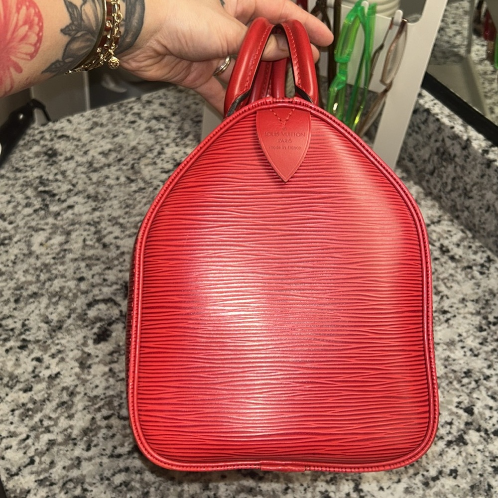 Louis Vuitton Red Satchel - Picture 6 of 17
